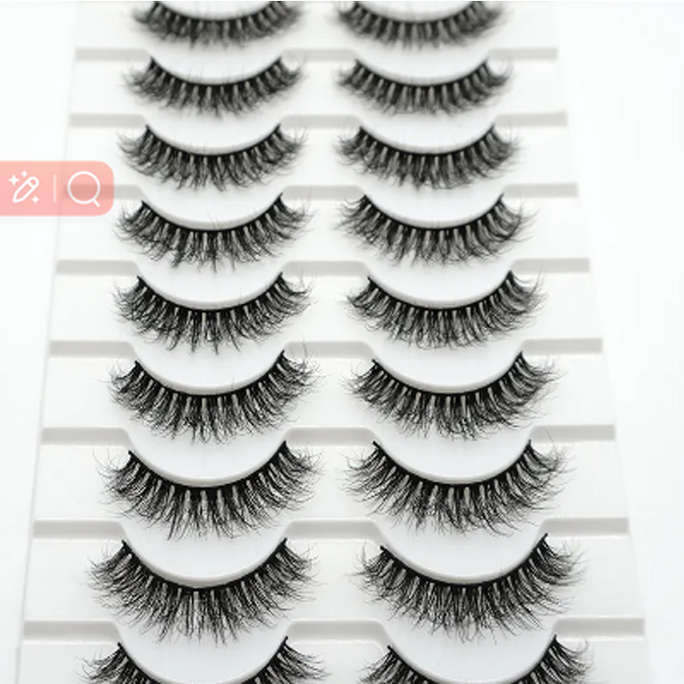 10 пар повної смуги Lash Free Free Faux Natural Wanshes