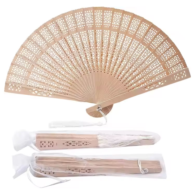 Бамбуковий вінтажний подарунок на день народження, складаний дерев'яний віяло