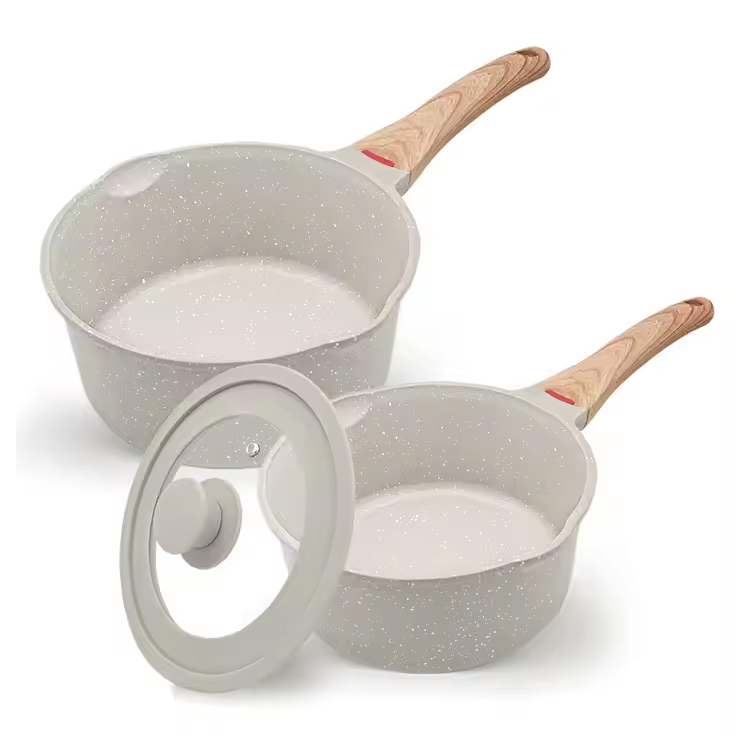 Міні -суп -каструлі з нерегулястими каструлі встановлені 1,5QT та 1,8QT SAUS PAN