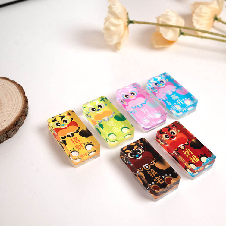 Наклейка-магніт на холодильник з акрилової цегли з м’яким магнітом