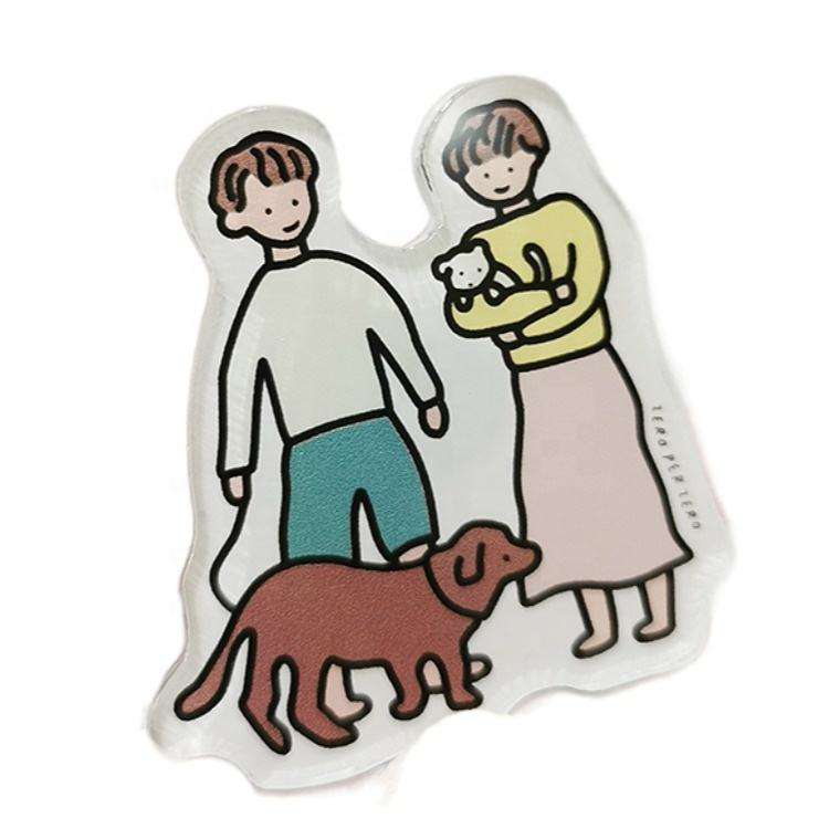 Прозорі креативні акрилові магнітні наклейки на холодильник